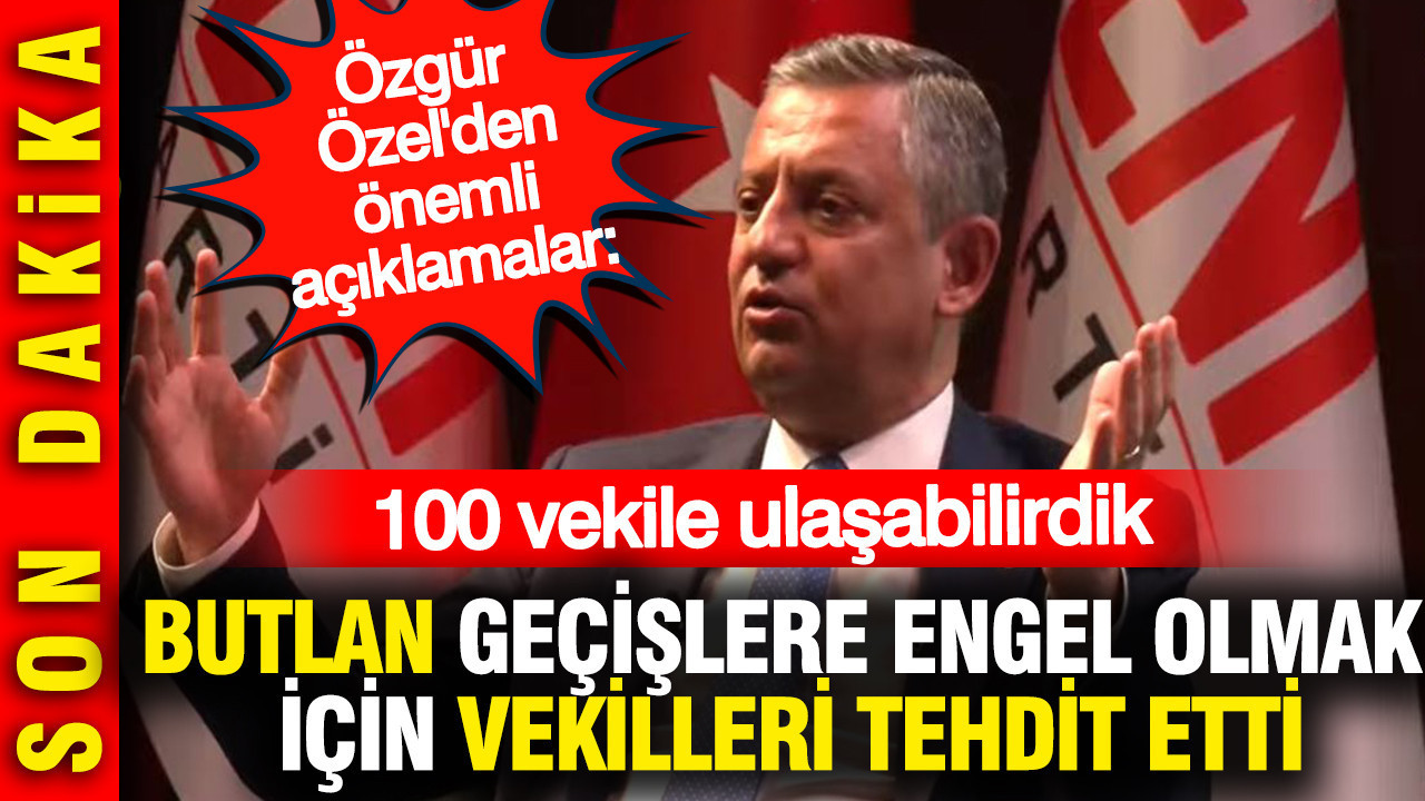 Ozgur ozelden onemli aciklamalar partimize gecisleri durdurmak icin vekiller tehdit edildi FJxLRXSd